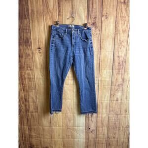 Loft Flare Crop Raw Hem Denim Jeans Women's Size 6/28